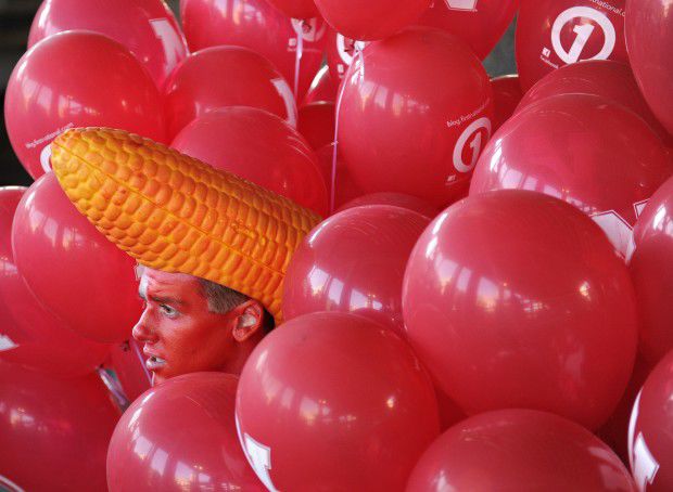 Fan in balloons